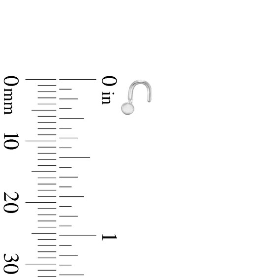 14K Semi-Solid, Hollow, and Solid White Gold CZ Nose Stud Set - 22G