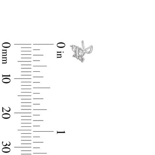 14K Semi-Solid, Hollow, and Solid White Gold CZ Nose Stud Set - 22G