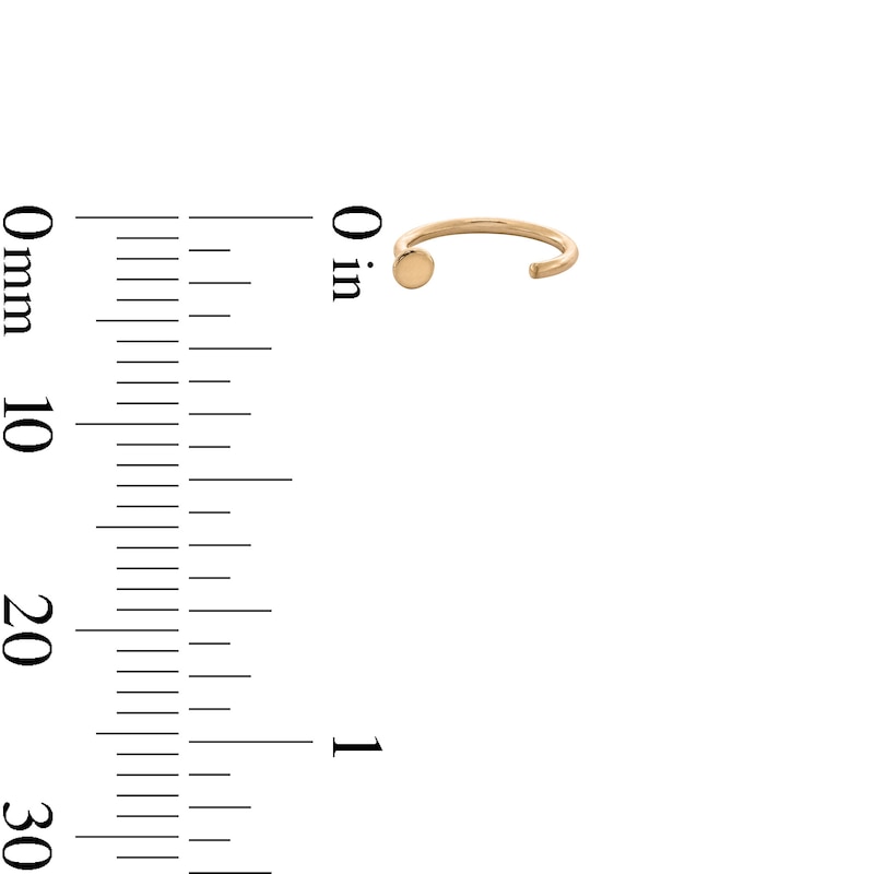 Main Image 3 of 14K Semi-Solid Gold CZ Three Piece Nose Stud Set - 20G