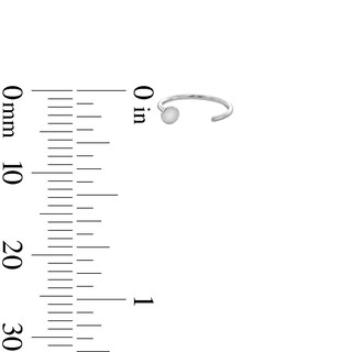 14K Semi-Solid White Gold CZ Three Piece Nose Stud Set - 22G