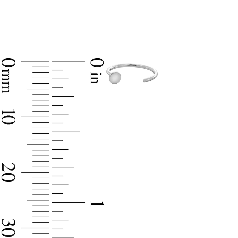 Main Image 3 of 14K Semi-Solid White Gold CZ Three Piece Nose Stud Set - 22G