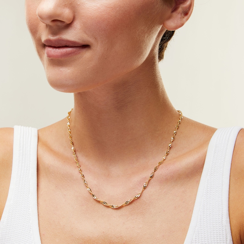 Main Image 2 of ​​​​​​​10K Solid Gold Dorica Chain - 18"