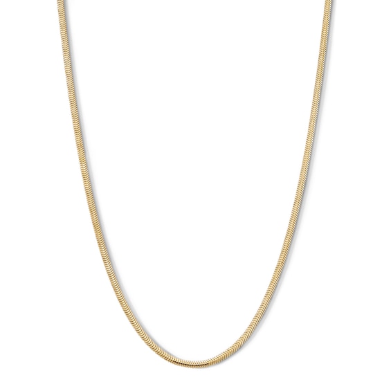 10K Semi-Solid Gold Diamond-Cut Snake Chain - 18"