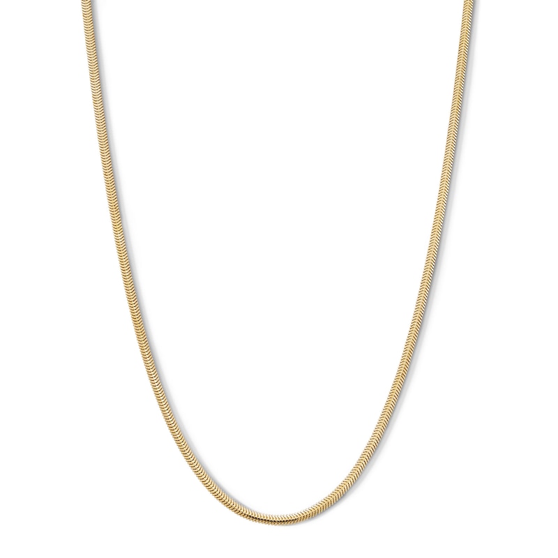 10K Semi-Solid Gold Diamond-Cut Snake Chain - 18"