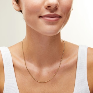 10K Semi-Solid Gold Diamond-Cut Snake Chain - 18"