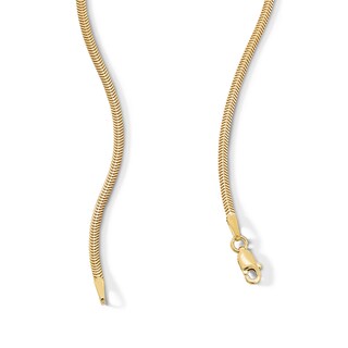 10K Semi-Solid Gold Diamond-Cut Snake Chain - 18"