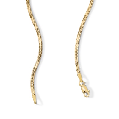 10K Semi-Solid Gold Diamond-Cut Snake Chain - 18"