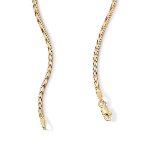 10K Semi-Solid Gold Diamond-Cut Snake Chain - 18"