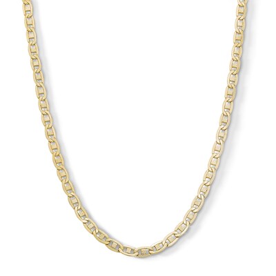 10K Hollow Gold Valentino Chain Made in Italy - 22"