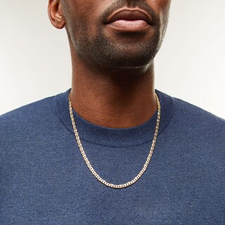 10K Hollow Gold Valentino Chain Made in Italy - 22"