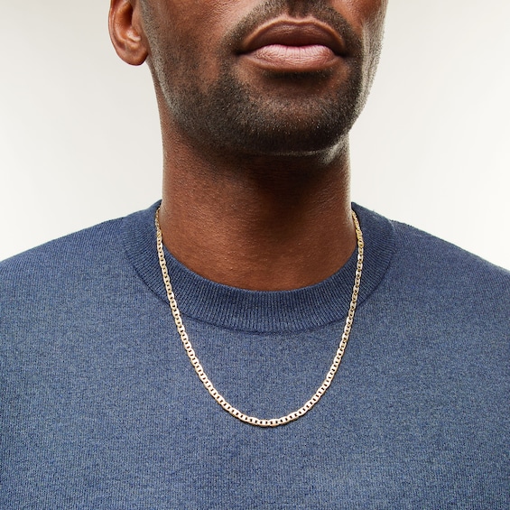 10K Hollow Gold Valentino Chain Made in Italy - 22"