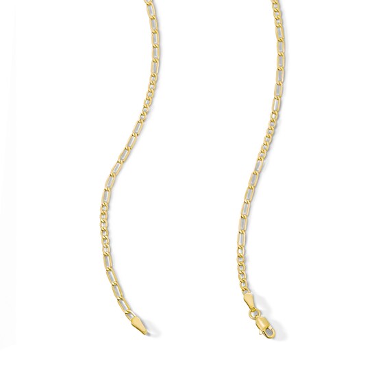 10K Solid Gold Figaro Chain