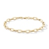 Thumbnail Image 1 of 10K Hollow Gold Prisma Link Chain Bracelet Made in Italy - 8.5"