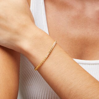 10K Solid Gold Phoenix Chain Bracelet Made in Italy - 7.5"