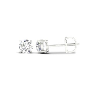 10K White Gold /2 CT. T.W. Lab-Grown Diamond Small Round Solitaire Studs