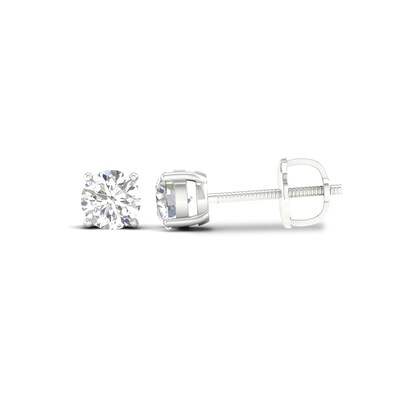 10K White Gold /2 CT. T.W. Lab-Grown Diamond Small Round Solitaire Studs
