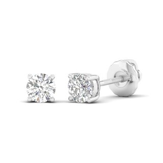 10K Solid White Gold / CT. T.W. Lab-Grown Diamond Studs