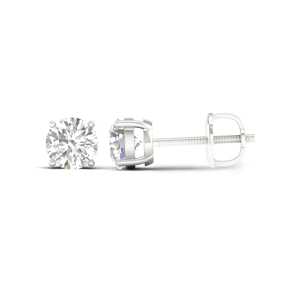 10K White Gold 2 CT. T.W. Lab-Grown Diamond Small Round Solitaire Studs
