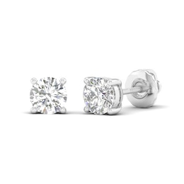 10K Solid White Gold 1 CT. T.W. Lab-Grown Diamond Studs
