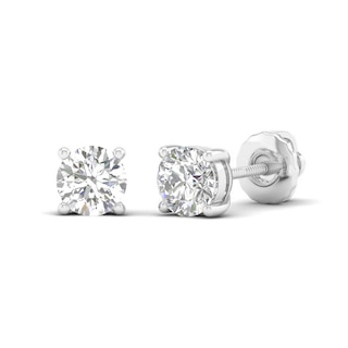 10K Solid White Gold CT. T.W. Lab-Grown Diamond Studs