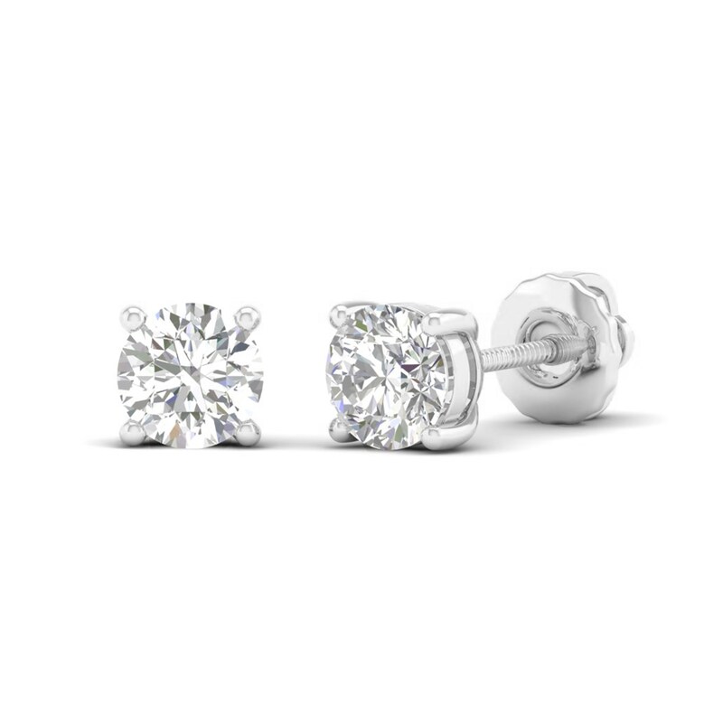 Main Image 1 of 10K Solid White Gold 1 CT. T.W. Lab-Grown Diamond Studs