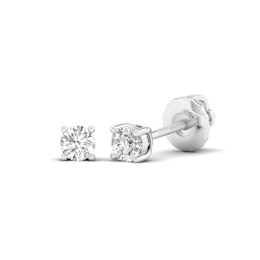 10K Solid White Gold 1/4 CT. T.W. Lab-Grown Diamond Studs
