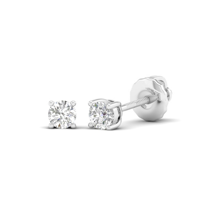 Main Image 1 of 10K Solid White Gold 1/4 CT. T.W. Lab-Grown Diamond Studs