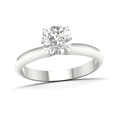 10K White Gold CT. T.W. Lab-Grown Diamond Solitaire Ring