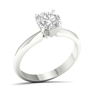 10K White Gold CT. T.W. Lab-Grown Diamond Solitaire Ring