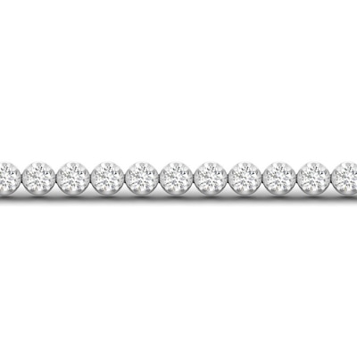 10K Solid White Gold CT. T.W. Lab-Grown Diamond Tennis Bracelet