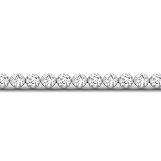 10K Solid White Gold CT. T.W. Lab-Grown Diamond Tennis Bracelet