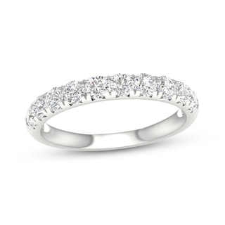 10K White Gold 1 CT. T.W. Lab-Grown Diamond Anniversary Band