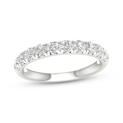 10K White Gold 1 CT. T.W. Lab-Grown Diamond Anniversary Band