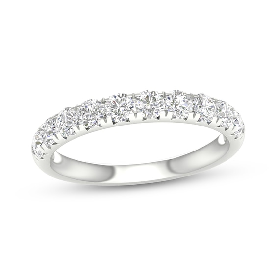 10K White Gold 1 CT. T.W. Lab-Grown Diamond Anniversary Band