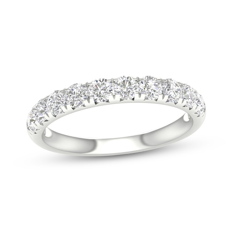 10K White Gold 1 CT. T.W. Lab-Grown Diamond Anniversary Band