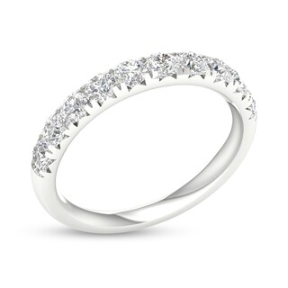 10K White Gold 1 CT. T.W. Lab-Grown Diamond Anniversary Band