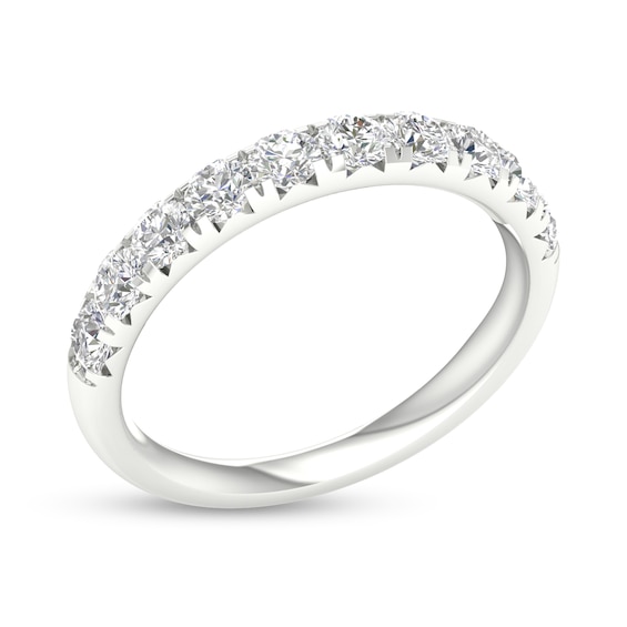 10K White Gold 1 CT. T.W. Lab-Grown Diamond Anniversary Band