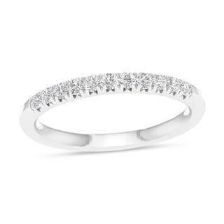 10K Solid White Gold 1/4 CT. T.W. Lab-Grown Diamond Anniversary Band