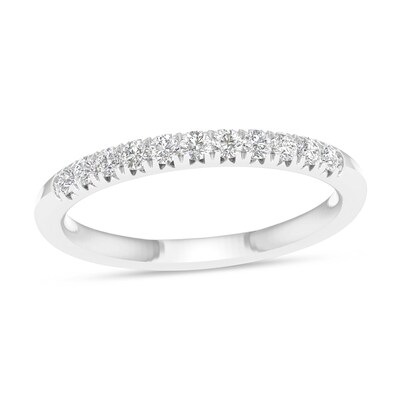 10K Solid White Gold 1/4 CT. T.W. Lab-Grown Diamond Anniversary Band