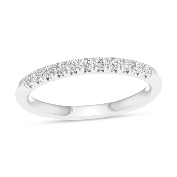 10K Solid White Gold 1/4 CT. T.W. Lab-Grown Diamond Anniversary Band