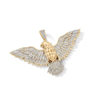 ​​​​​​​14K Gold Plated 1/3 CT. T.W. Diamond Eagle Necklace Charm