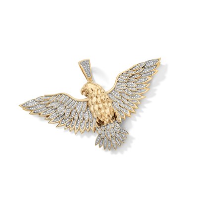 ​​​​​​​14K Gold Plated 1/3 CT. T.W. Diamond Eagle Necklace Charm