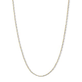 10K Solid Gold Diamond-Cut Bead Chain - 18"