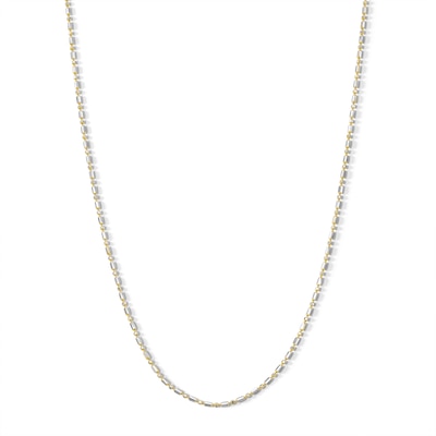 10K Solid Gold Diamond-Cut Bead Chain - 18"