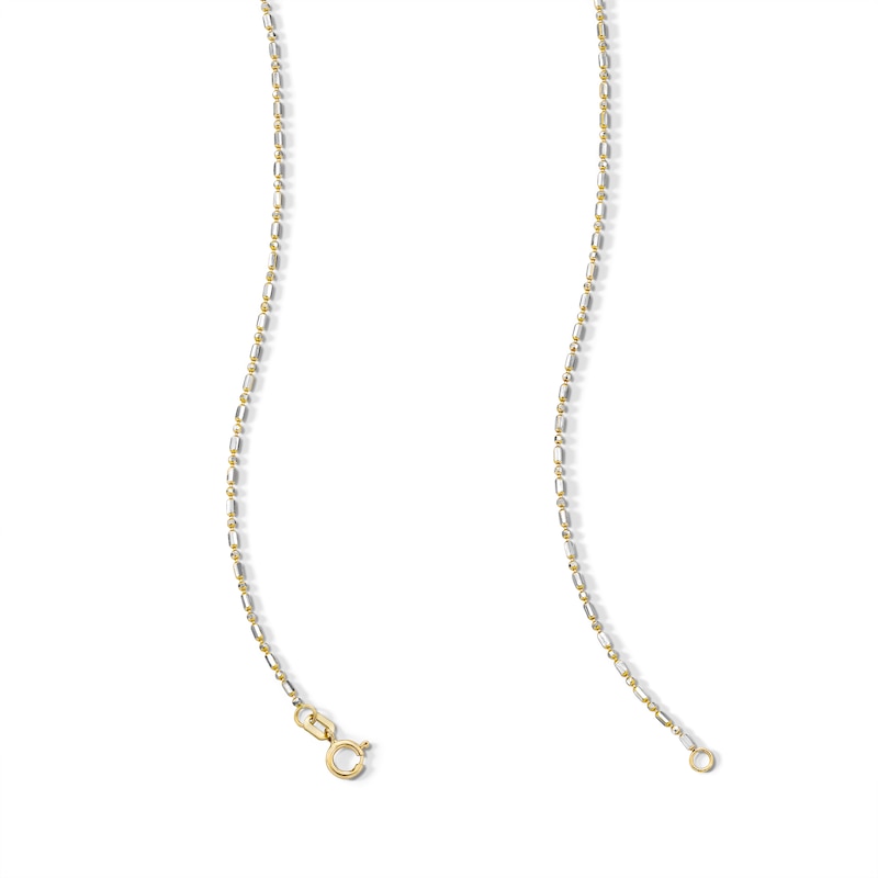 Main Image 3 of 10K Solid Gold Diamond-Cut Bead Chain - 18"