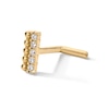 Thumbnail Image 1 of ​​​​​​​14K Gold CZ Bar L-Shape Nose Stud - 18G 5/16"