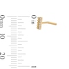 Thumbnail Image 2 of ​​​​​​​14K Gold CZ Bar L-Shape Nose Stud - 18G 5/16"