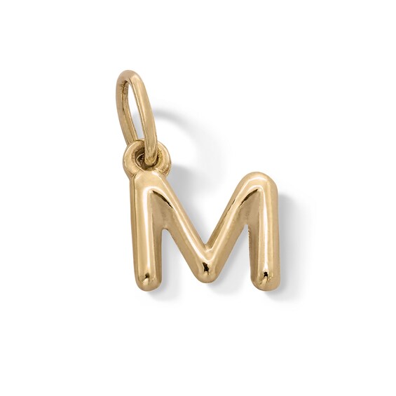 10K Hollow Gold Necklace Charm