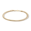 Thumbnail Image 1 of 10K Hollow Gold Bonded Cuban Chain Bracelet - 8.5"