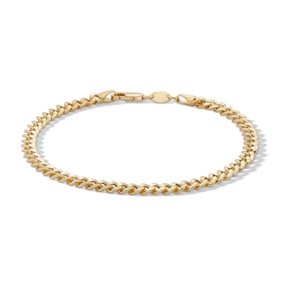 10K Hollow Gold Bonded Cuban Chain Bracelet